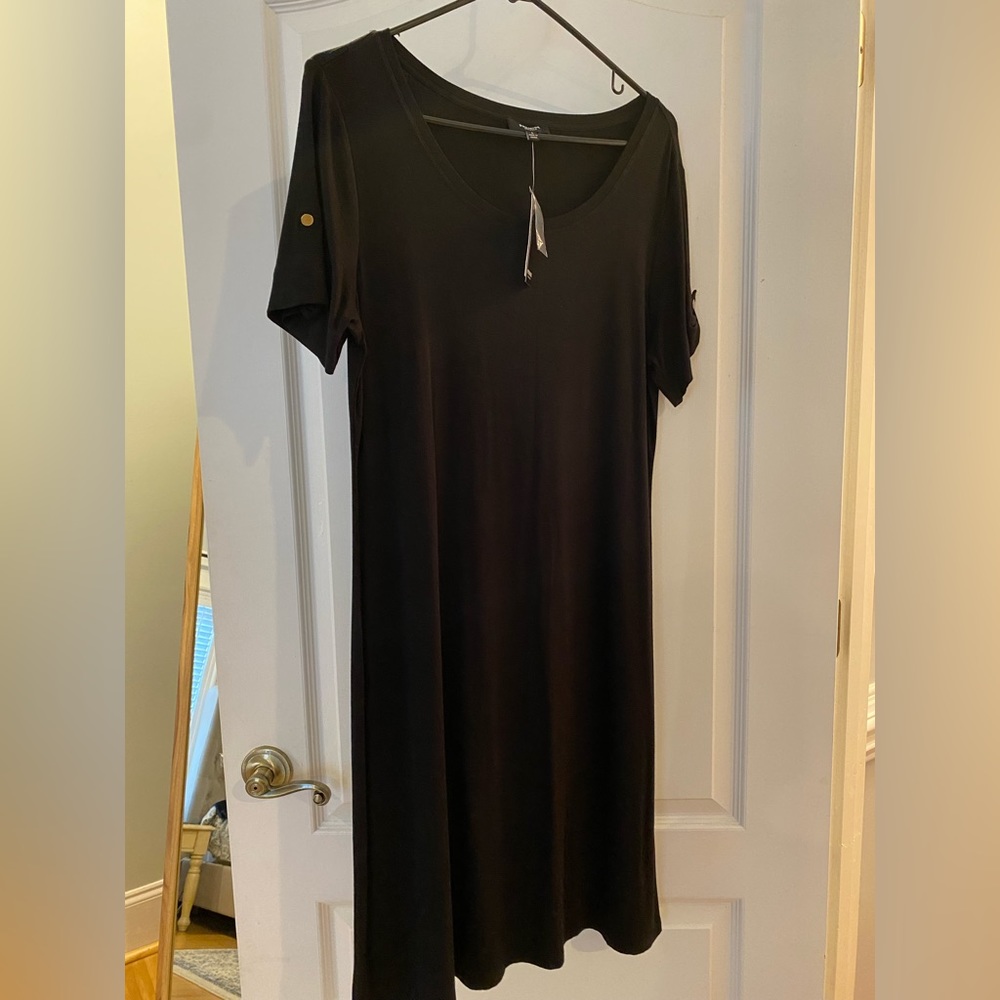 Woman’s casual black dress, NWT, size L